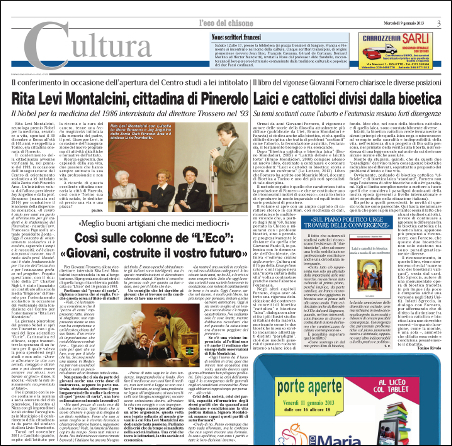 Recensione in l'eco del chisone